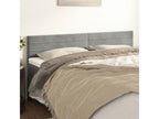 2-piece headboard set, light grey, 90x5x78-88 cm, velvet, YHSC51023
