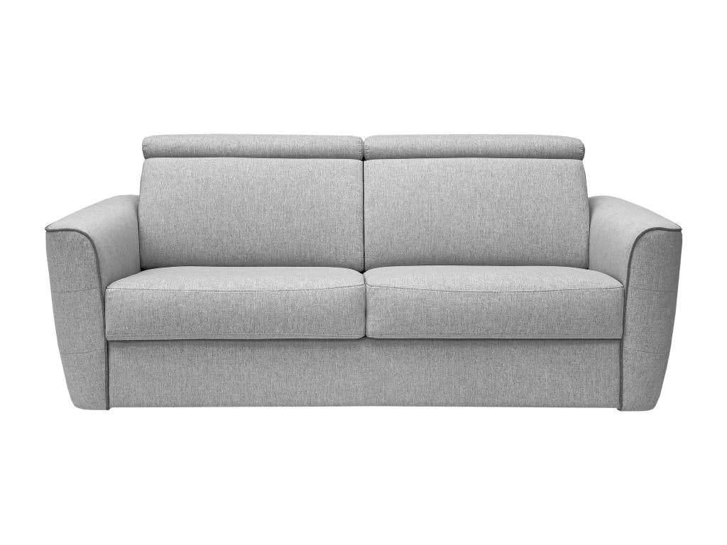 3-seater express convertible sofa in light grey fabric - 140 cm sleeping area - 13 cm mattress Elariva HQMZ86353