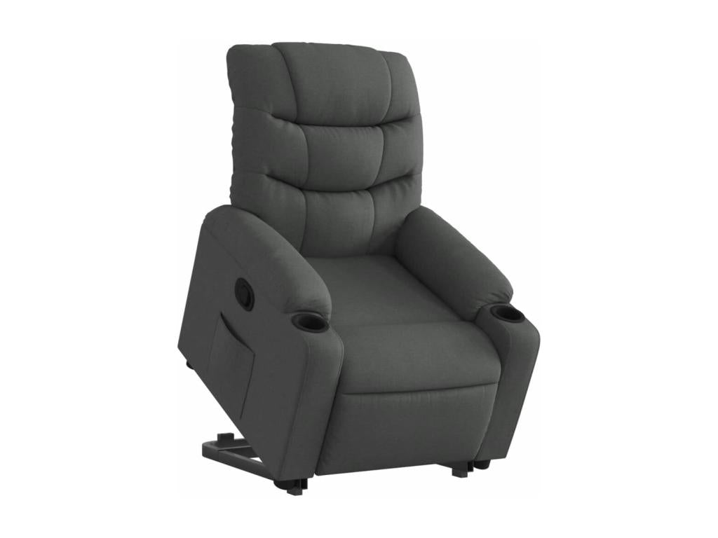 Dark Grey Fabric Reclining Armchair ZYEV99020