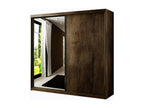 Zensova 107 Wardrobe, Dark Oak, 200x200x62cm, Sliding Wardrobe Doors, VRYI54290