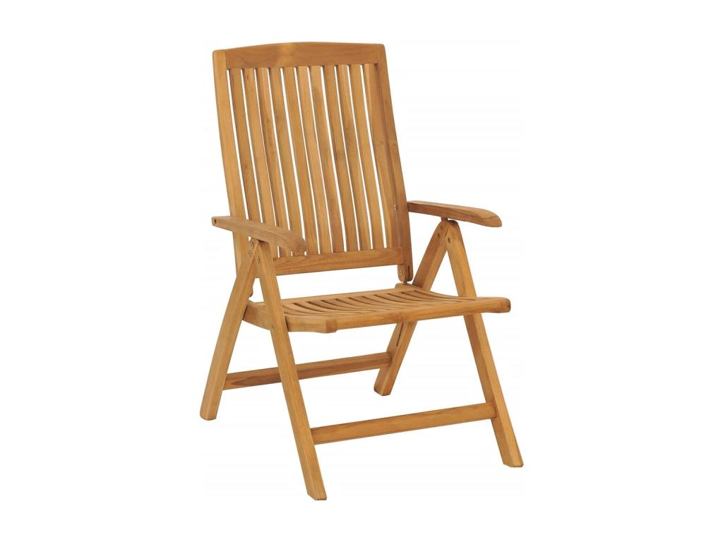 Reclining garden chairs and cushions, set of 6, teak wood OKPL35281