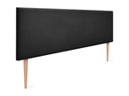 Elariva Aqualine Smooth Fabric Headboard 145x105cm with Legs for 135/140cm Beds - Black GLKY61600