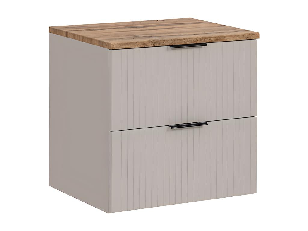 60cm vanity unit with Zensova Cashmere and Wood countertop PCOG36413