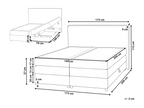Box spring bed, fabric, 160x200 cm, light grey, YEYN46760