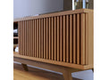 75-inch TV Stand, Oak Finish, Wooden Legs, 4 Doors, 8 Shelves, W 218 H 57 D 40 cm CXDB39191