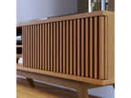 75-inch TV Stand, Oak Finish, Wooden Legs, 4 Doors, 8 Shelves, W 218 H 57 D 40 cm CXDB39191