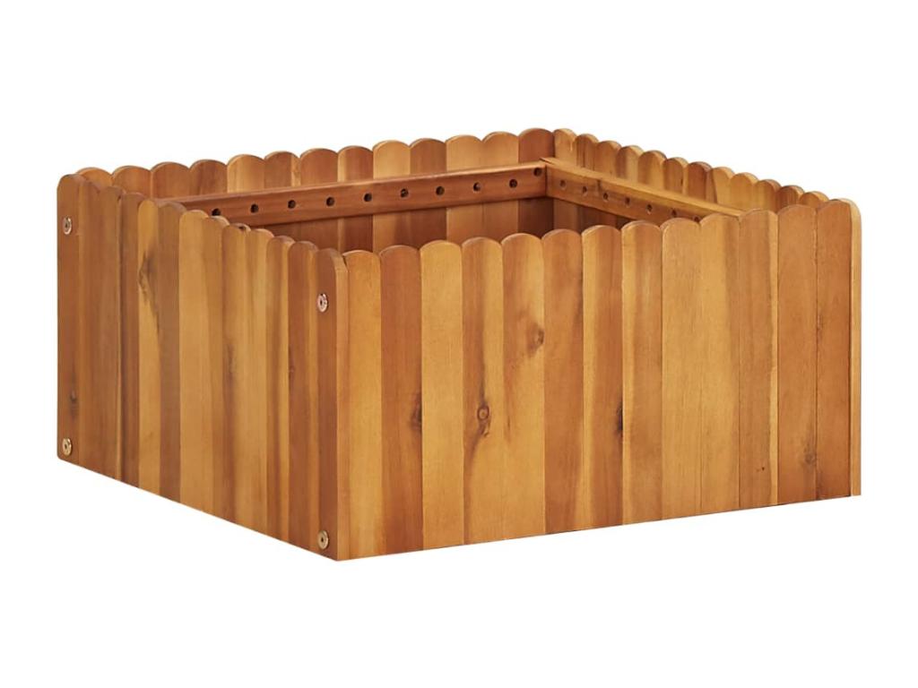 Raised bed planter for plants, brown wood, 50x50x25 cm, 02 0001070 OKEZ85317