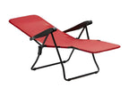 Zensova JAYG09668 Folding Beach and Garden Lounge Chair with Steel Armrests