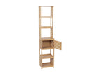 Bathroom Column Cabinet with 1 Door and 5 Shelves, H 170 cm - Natural UQTZ14986