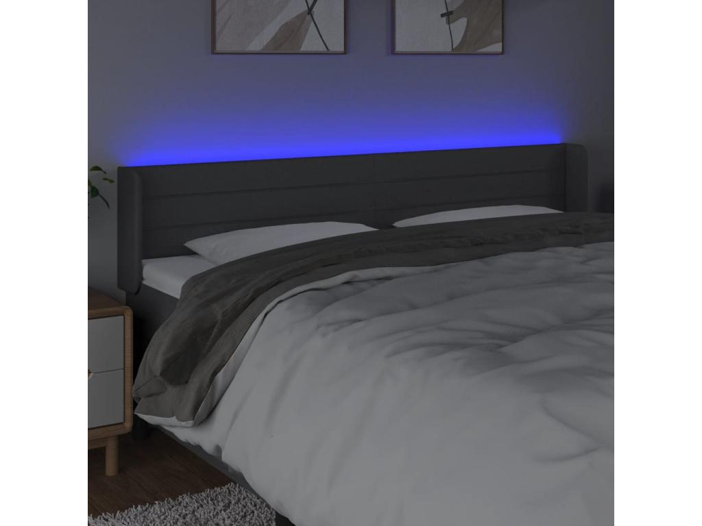 LED headboard Dark gray 163x16x78/88 cm Zensova RITJ64601