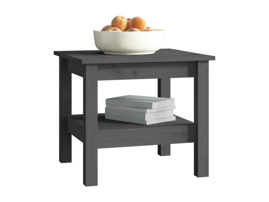 Grey coffee table 45x45x40 cm Solid pine wood TPZP49922