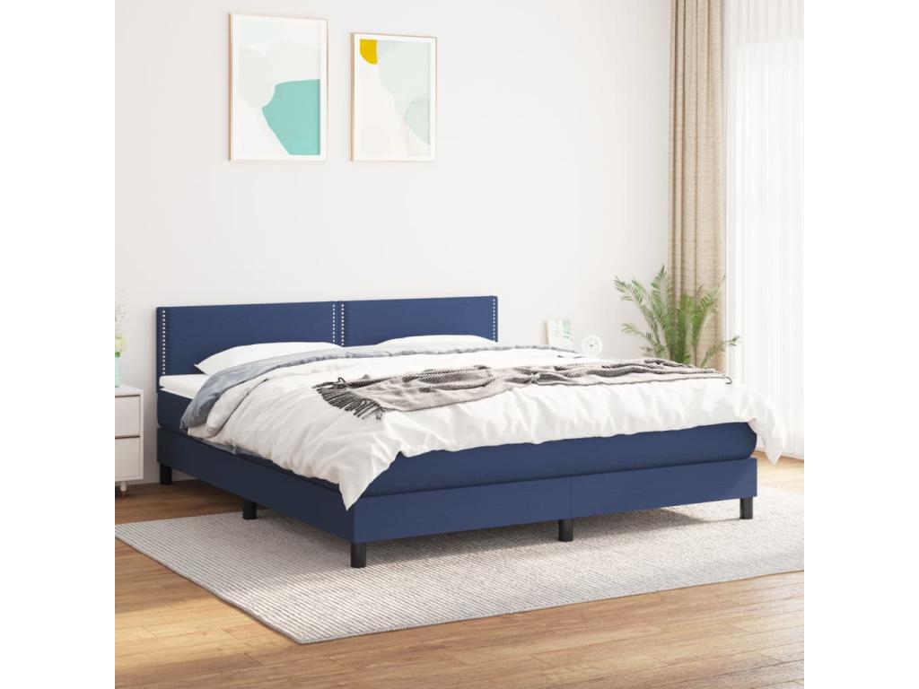 Zensova upholstered bed with mattress, blue, 180x200 cm, Zensova VYWR42353