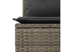 6-piece garden furniture set with grey resin wicker cushions BURI33336