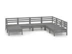 7-piece garden furniture set, solid pine wood, grey XJOG41770