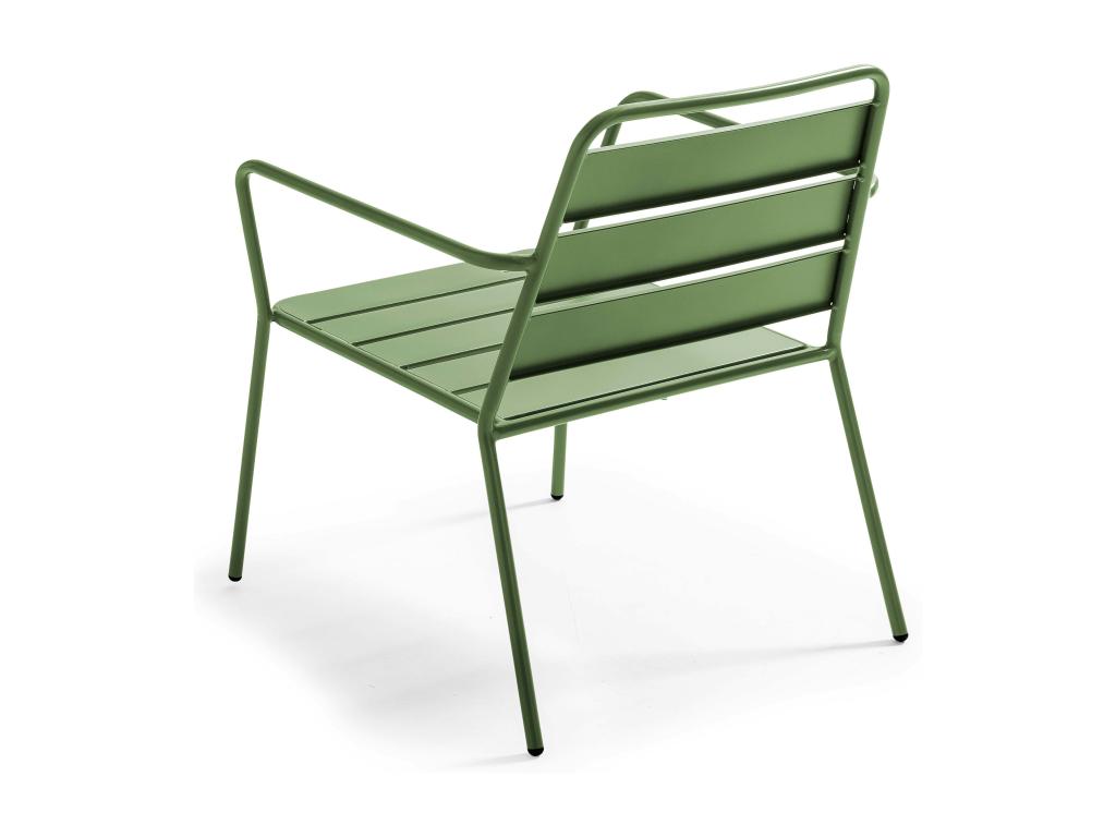 Elariva VAMV42361 Green Metal Low Garden Chair