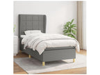 Bed base with mattress, Dark Grey 80x200 Fabric KRMW00973
