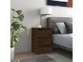 2-piece bedside tables, brown oak, 40x35x62.5cm, engineered wood, APHW05740