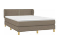 Upholstered bed base with mattress 140x200 cm Fabric DNVA23703