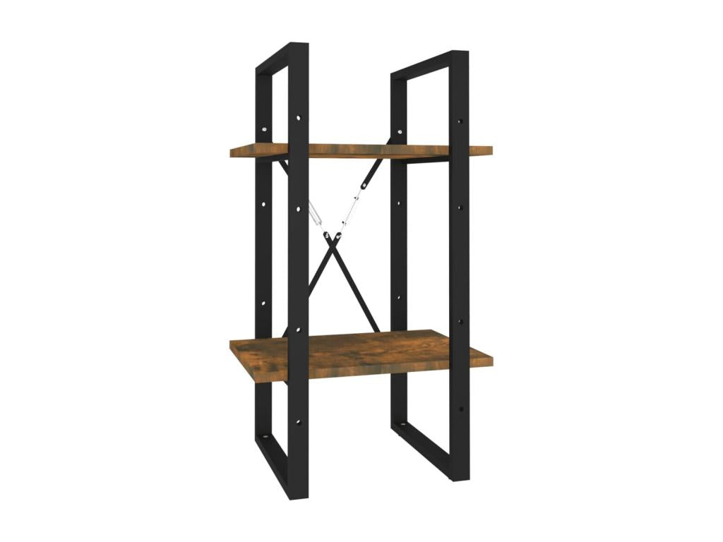 2-Tier Bookcase, Smoked Oak, 40x30x70 cm, Zensovaingénierie BMJP14963