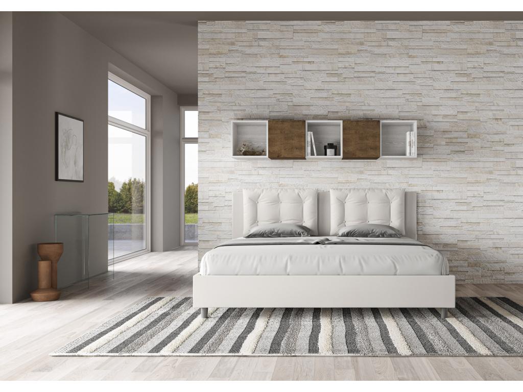 Elariva AKMG58922 Upholstered Storage Bed 180x190 White Faux Leather
