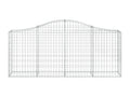 Arched gabion baskets, 11 pcs, 200x30x80-100, galvanized iron, FDOA85220
