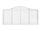 Arched gabion baskets, 11 pcs, 200x30x80-100, galvanized iron, FDOA85220
