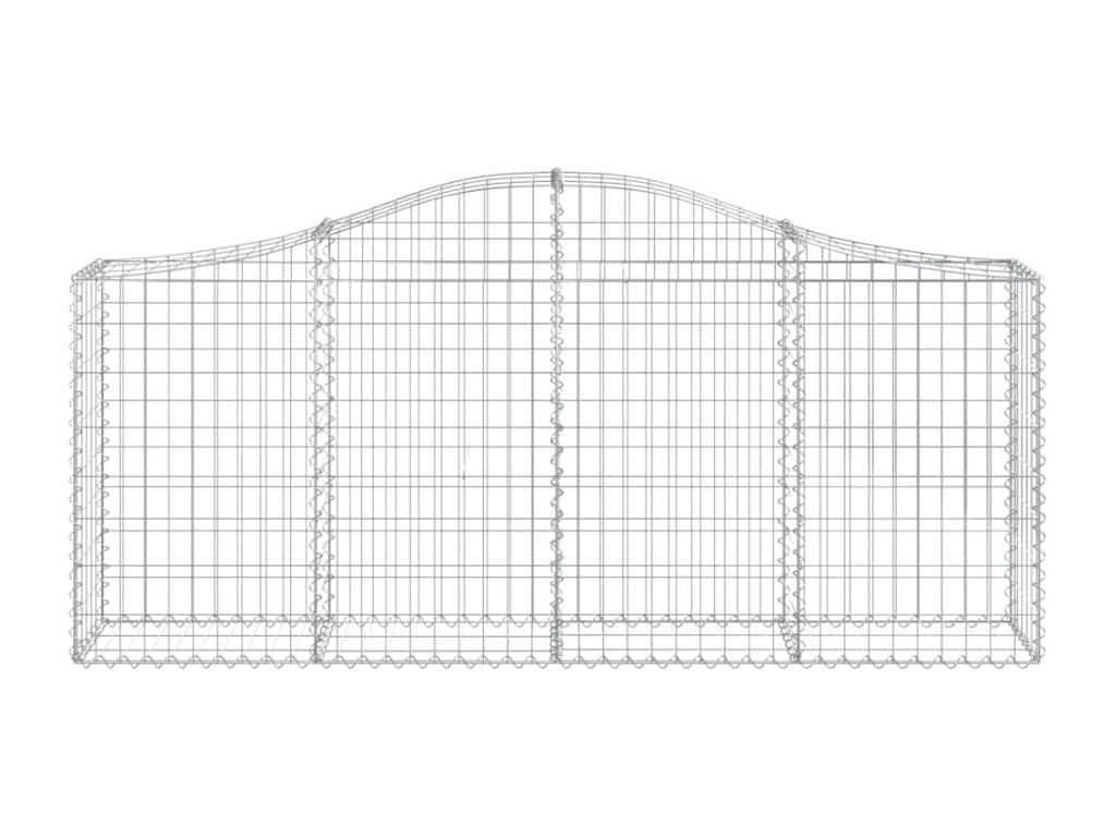 Arched gabion baskets, 11 pcs, 200x30x80-100, galvanized iron, FDOA85220