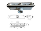 Extra-flat 80x140cm resin shower tray with anthracite slate finish HOEP63372