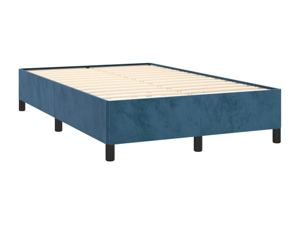 Lumenao bed base and dark blue mattress, 120x190cm velvet HPJB57202