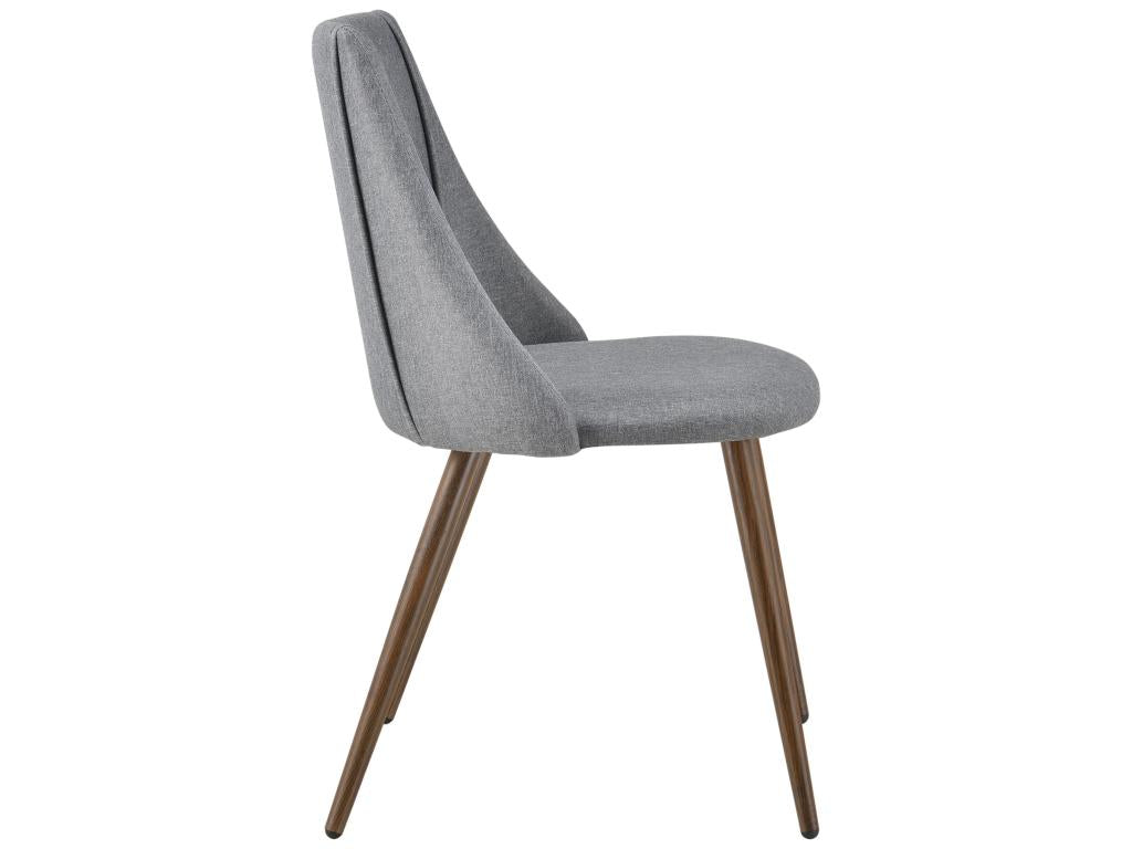 Set of 2 Lumenao Dining Chairs, Textile and Metal, 83x50x53 cm, Dark Grey, Lumenao LPVJ62127