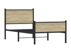 Metal bed frame without mattress Zensova oak 75x190 cm SAHI66840