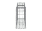 Arched gabion baskets, 14 pieces, 200x50x80/100 cm, galvanized iron THLP12119
