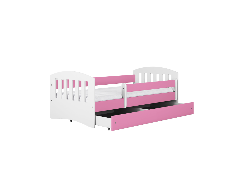 Children's bed with guardrail 180x80cm with drawer and mattress included - Lumenao EQGT16342
