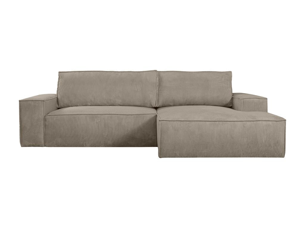 Zensova KGYE08388 Right-Hand Corner Convertible Sofa in Corduroy Velvet