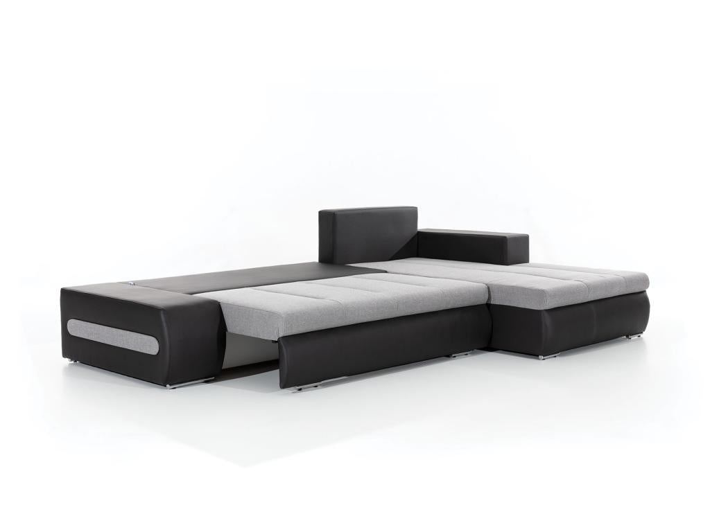 Zensova 275cm Right-Hand Corner Convertible Sofa in Faux Leather DCJO96156