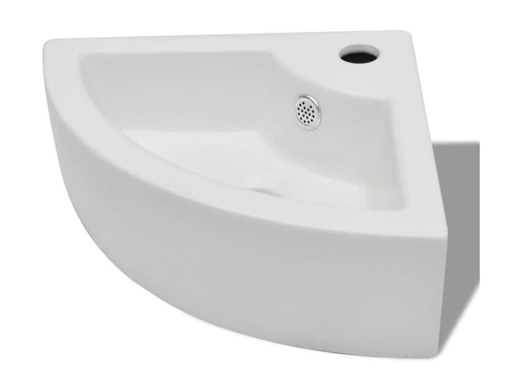 Washbasin with drain hole, white, 45x32x12.5 cm, 02 0002491 JTWU63601