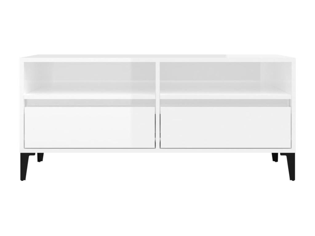High-gloss white TV stand 100x34.5x44.5 cm Zensovaing¨¦nierie OJDK84879