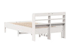 Bed frame without mattress, white, 100x200 cm, solid pine wood, YTVS39731
