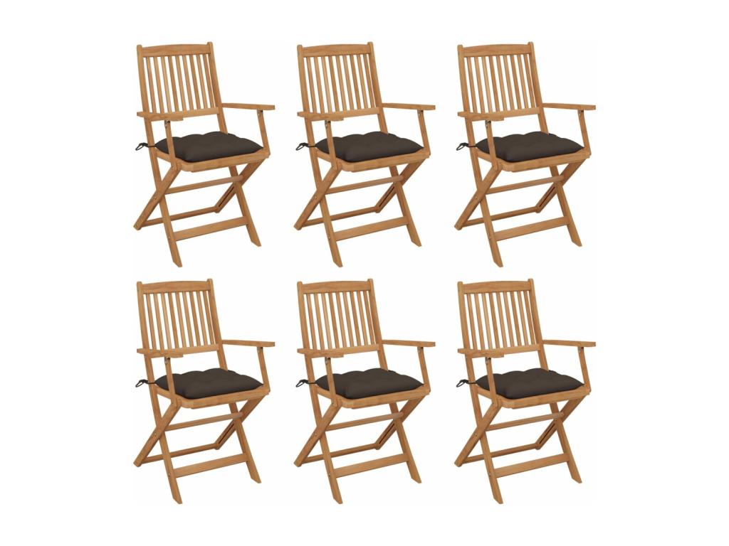Zensova 6-Piece Folding Garden Chairs with Cushions, Zensova 128 PKLS00145