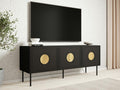 101 Craft Oak TV Stand - Black 151x61x40cm DVYN96250