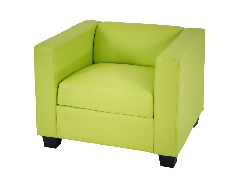 Lumenao armchair in light green faux leather RYHK05896