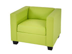 Lumenao armchair in light green faux leather RYHK05896