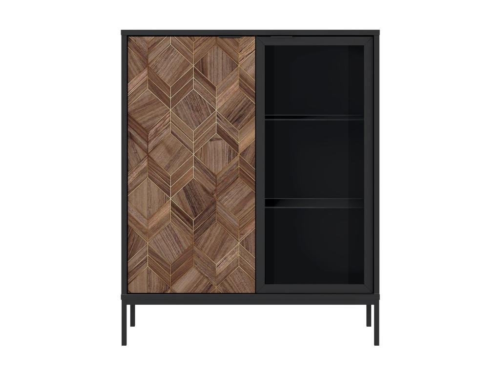 2-door display case with LEDs - Zensova and Dark Natural - Zensova GYPU65226