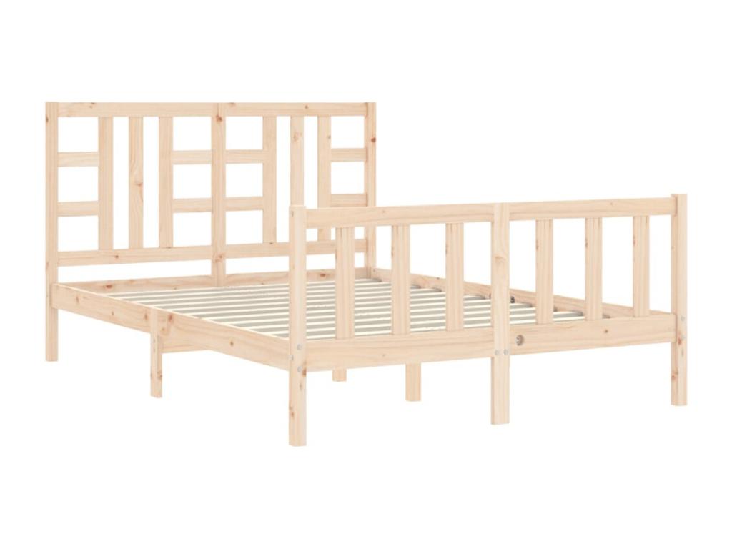 Bed frame without mattress 160x200 cm solid pine wood DXFS65593