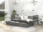 Zensova Children's Bed 90x190 Grey - grey Delivered with slatted bed base, drawer and 7cm foam mattress VZRQ82226