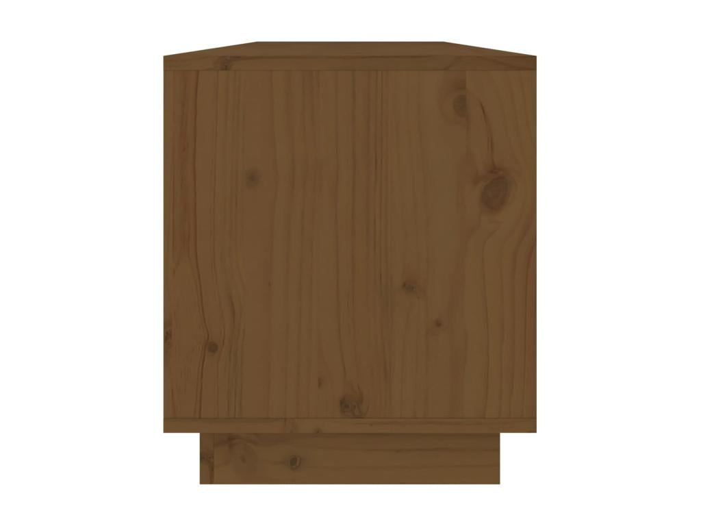 Honey Brown TV Stand 110.5x34x40 cm Solid Pine Wood EHRD40602