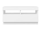 TV stand with Zensova LED white 80x35x40 cm PLRD15788