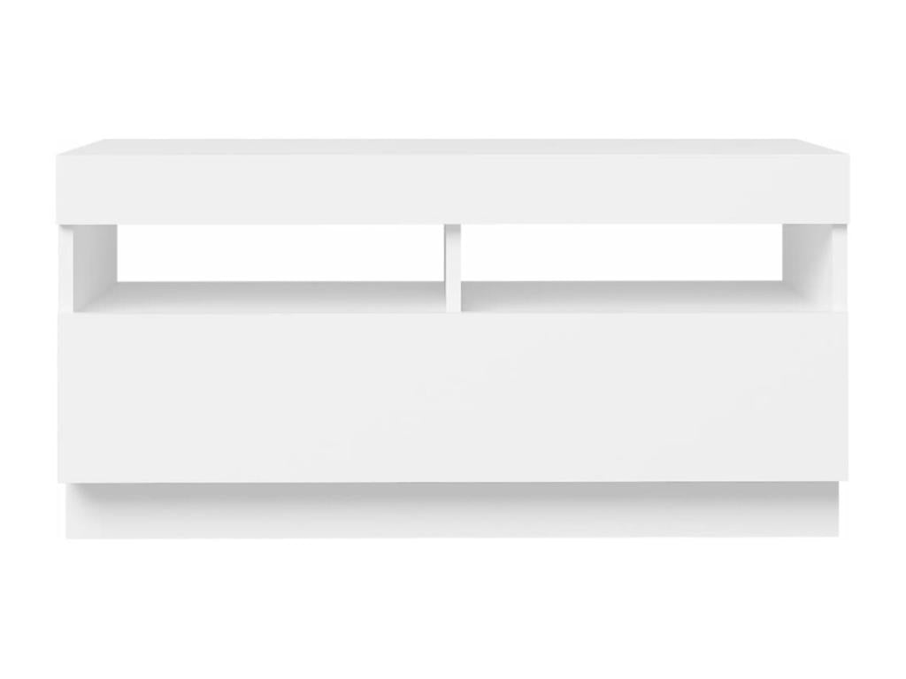 TV stand with Zensova LED white 80x35x40 cm PLRD15788