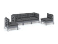 5-piece garden furniture set with cushions, solid pine wood CJOP32282