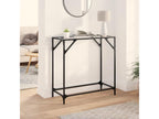 Console table with transparent glass top, 80x35x81cm, steel, RGXR93580